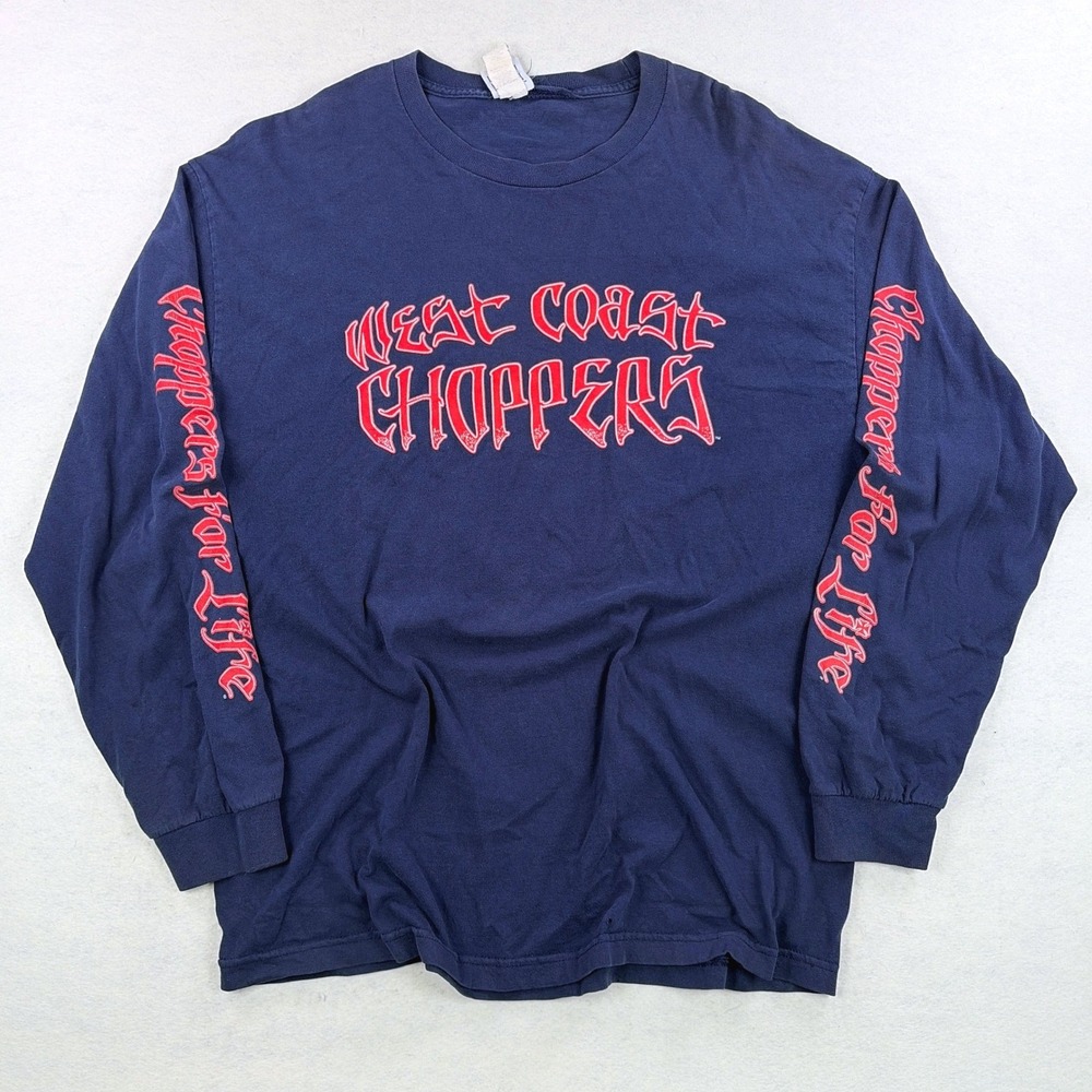 West Coast Choppers Jesse James Mens XL Black Long Sleeve Graphic T-Shirt Biker